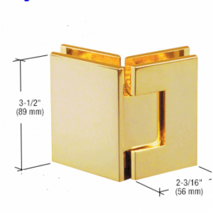 Brushed Gold Diamond Shape Shower Screen Hinge H20-BG